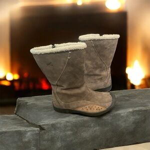 Keen Brown Shearling-Lined Winter Boots